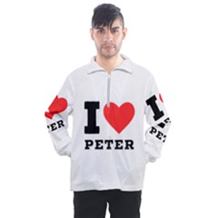 I Love Peter Men s Half Zip Pullover by ilovewhateva