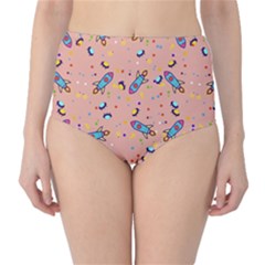 Rocket-ships Classic High-waist Bikini Bottoms