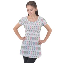 Seamless-pattern-108 Puff Sleeve Tunic Top by nateshop