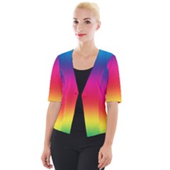 Spectrum Cropped Button Cardigan