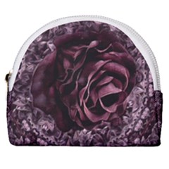 Rose Mandala Horseshoe Style Canvas Pouch by MRNStudios