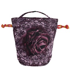 Rose Mandala Drawstring Bucket Bag by MRNStudios