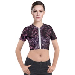 Rose Mandala Short Sleeve Cropped Jacket by MRNStudios