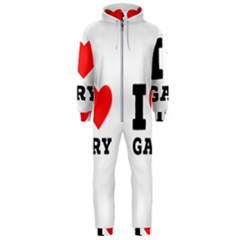 I Love Gary Hooded Jumpsuit (men) by ilovewhateva