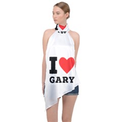 I Love Gary Halter Asymmetric Satin Top by ilovewhateva