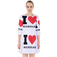 I Love Nicholas Smock Dress by ilovewhateva