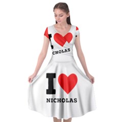 I Love Nicholas Cap Sleeve Wrap Front Dress by ilovewhateva