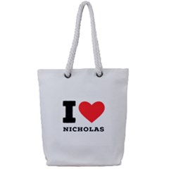 I Love Nicholas Full Print Rope Handle Tote (small) by ilovewhateva