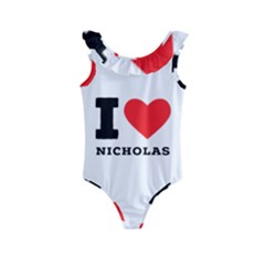 I Love Nicholas Kids  Frill Swimsuit by ilovewhateva