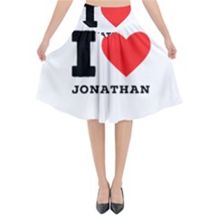 I Love Jonathan Flared Midi Skirt by ilovewhateva