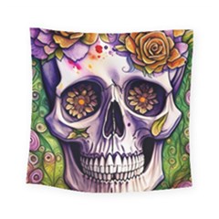 Gothic Sugar Skull Square Tapestry (small) by GardenOfOphir