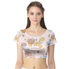 Mohanad Fa Short Sleeve Crop Top