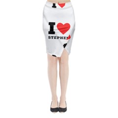 I Love Stephen Midi Wrap Pencil Skirt by ilovewhateva