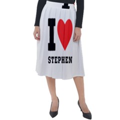 I Love Stephen Classic Velour Midi Skirt  by ilovewhateva