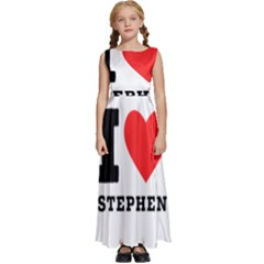 I Love Stephen Kids  Satin Sleeveless Maxi Dress by ilovewhateva