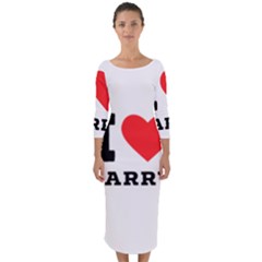I Love Larry Quarter Sleeve Midi Bodycon Dress by ilovewhateva