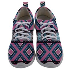 Pink Pattern Design Vintage Mens Athletic Shoes