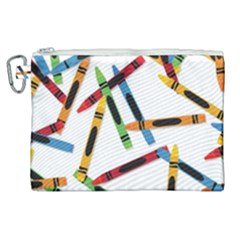 Crayons Color Pencils Stationary Canvas Cosmetic Bag (xl)