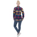 Pattern Colorful Aztec Women s Long Sleeve Pocket Shirt View2