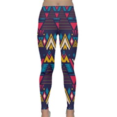 Pattern Colorful Aztec Lightweight Velour Classic Yoga Leggings