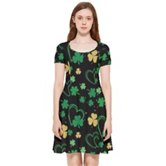 Clovers Flowers Clover Pat Inside Out Cap Sleeve Dress