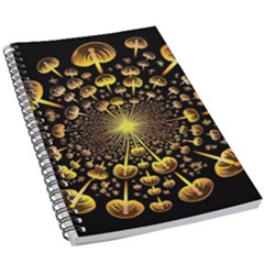 Mushroom Fungus Gold Psychedelic 5 5  X 8 5  Notebook by Ravend