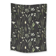 Plants Floral Art Pattern Design Medium Tapestry by Ravend