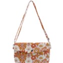 Flowers Petals Leaves Floral Print Removable Strap Clutch Bag View1