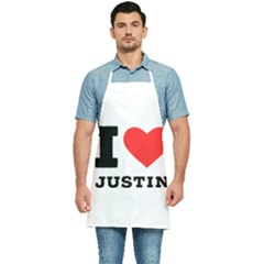 I Love Justin Kitchen Apron by ilovewhateva