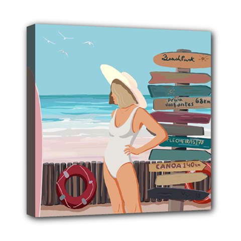 Vacation On The Ocean Mini Canvas 8  X 8  (stretched) by SychEva