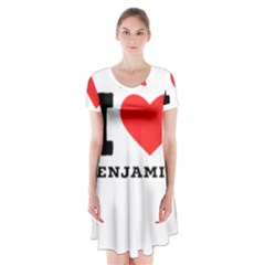 I Love Benjamin Short Sleeve V-neck Flare Dress by ilovewhateva