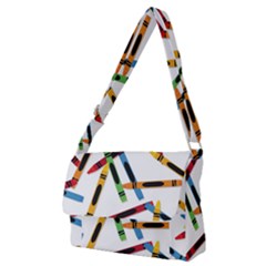 Crayons Full Print Messenger Bag (m) by nateshop