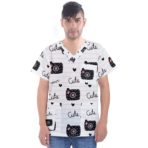 Cute-cutes Men s V-neck Scrub Top by nateshop