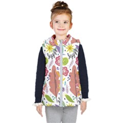 Flowers-101 Kids  Hooded Puffer Vest by nateshop