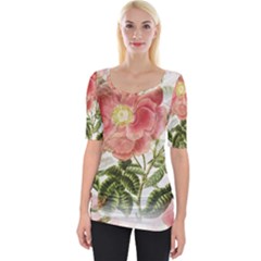 Flowers-102 Wide Neckline Tee