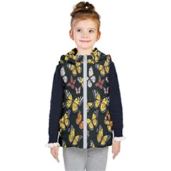 Flowers-109 Kids  Hooded Puffer Vest by nateshop