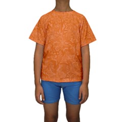 Orange-chaotic Kids  Short Sleeve Swimwear by nateshop