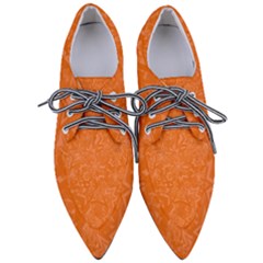 Orange-chaotic Pointed Oxford Shoes by nateshop