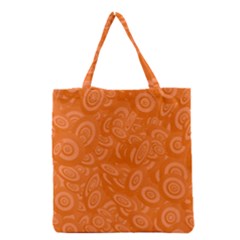 Orange-ellipse Grocery Tote Bag by nateshop