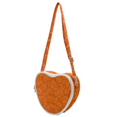 Orange-ellipse Heart Shoulder Bag by nateshop