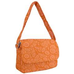 Orange-ellipse Courier Bag by nateshop