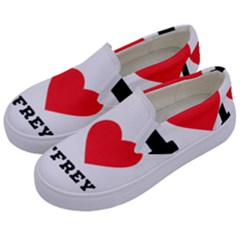 I Love Jeffrey Kids  Canvas Slip Ons by ilovewhateva