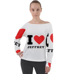 I Love Jeffrey Off Shoulder Long Sleeve Velour Top by ilovewhateva