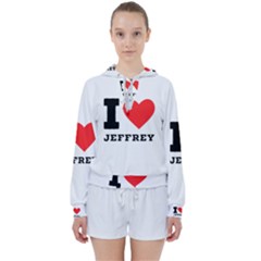 I Love Jeffrey Women s Tie Up Sweat by ilovewhateva