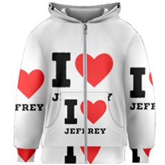 I Love Jeffrey Kids  Zipper Hoodie Without Drawstring by ilovewhateva