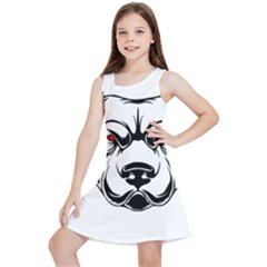 Dog Animal Mammal Bulldog Pet Kids  Lightweight Sleeveless Dress by Semog4