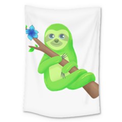 Sloth Branch Cartoon Fantasy Large Tapestry by Semog4