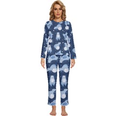 Bear Pattern Patterns Planet Animals Womens  Long Sleeve Lightweight Pajamas Set by Semog4