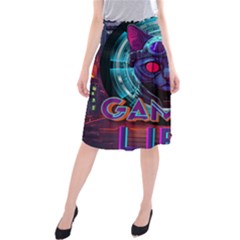 Gamer Life Midi Beach Skirt by minxprints