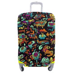 Cartoon Monster Pattern Abstract Background Luggage Cover (medium) by Semog4